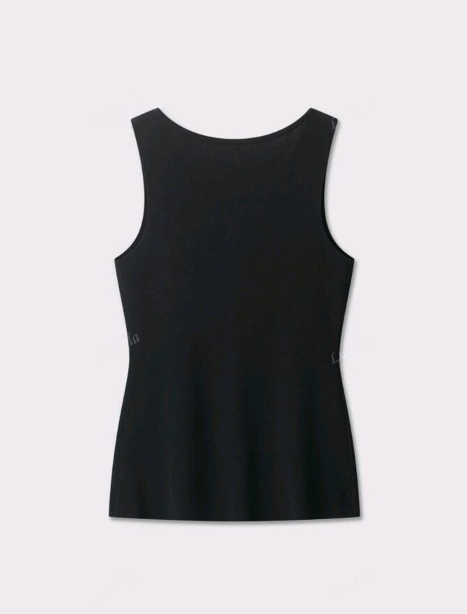 Button Embellished Solid Color Knit Vest - Image 6