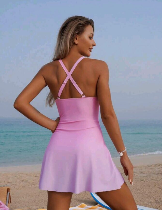 Spaghetti Strap One-Piece Swimsuit, Fashionable For Summer - Image 2