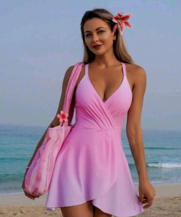Spaghetti Strap One-Piece Swimsuit, Fashionable For Summer