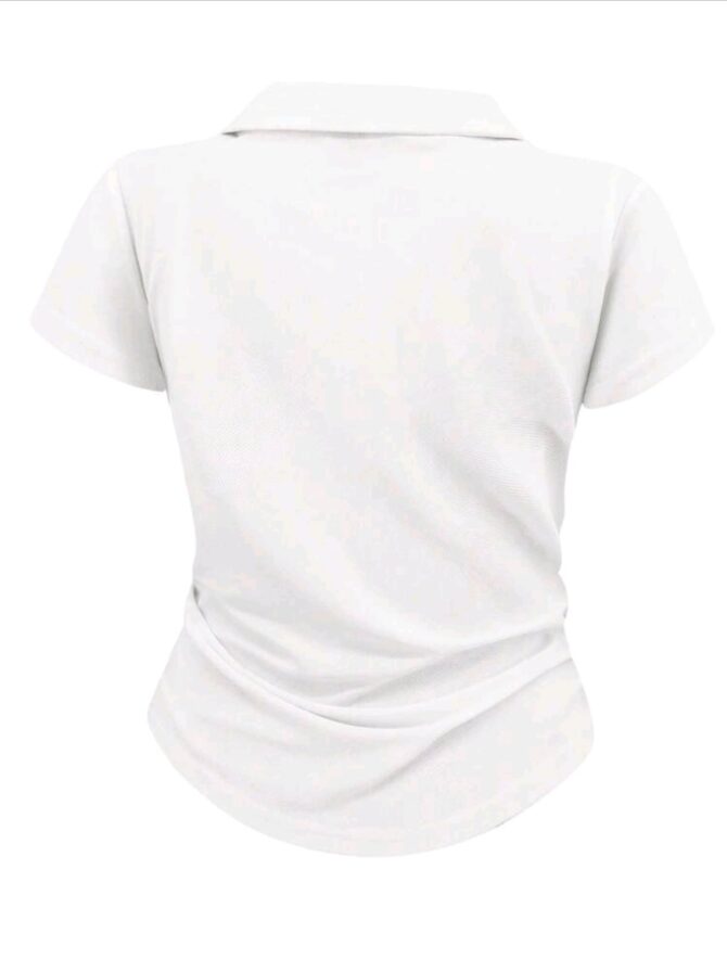 Knight Printed Lapel Short Sleeve T-Shirt - Image 4