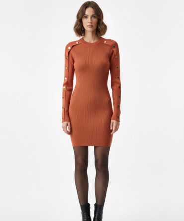Slim fit short winter dress
