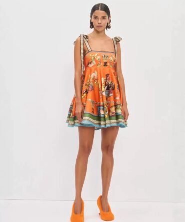 Summer printed short dress