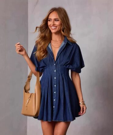 Summer short denim dress