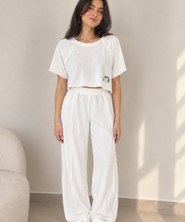 2pcs Women Solid Color Round Neck Short Sleeve Top And Pants Set, Minimalist Casual Work Lounge Gym